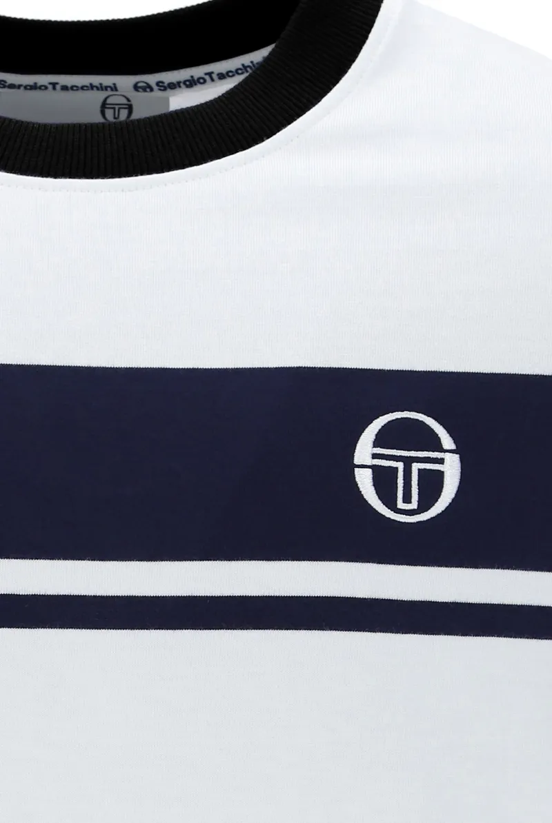 Sergio Tacchini Masters T-shirt White / Maritime / Black-2