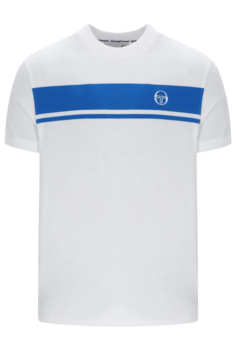 Sergio Tacchini Masters T-shirt White / Princess Blue