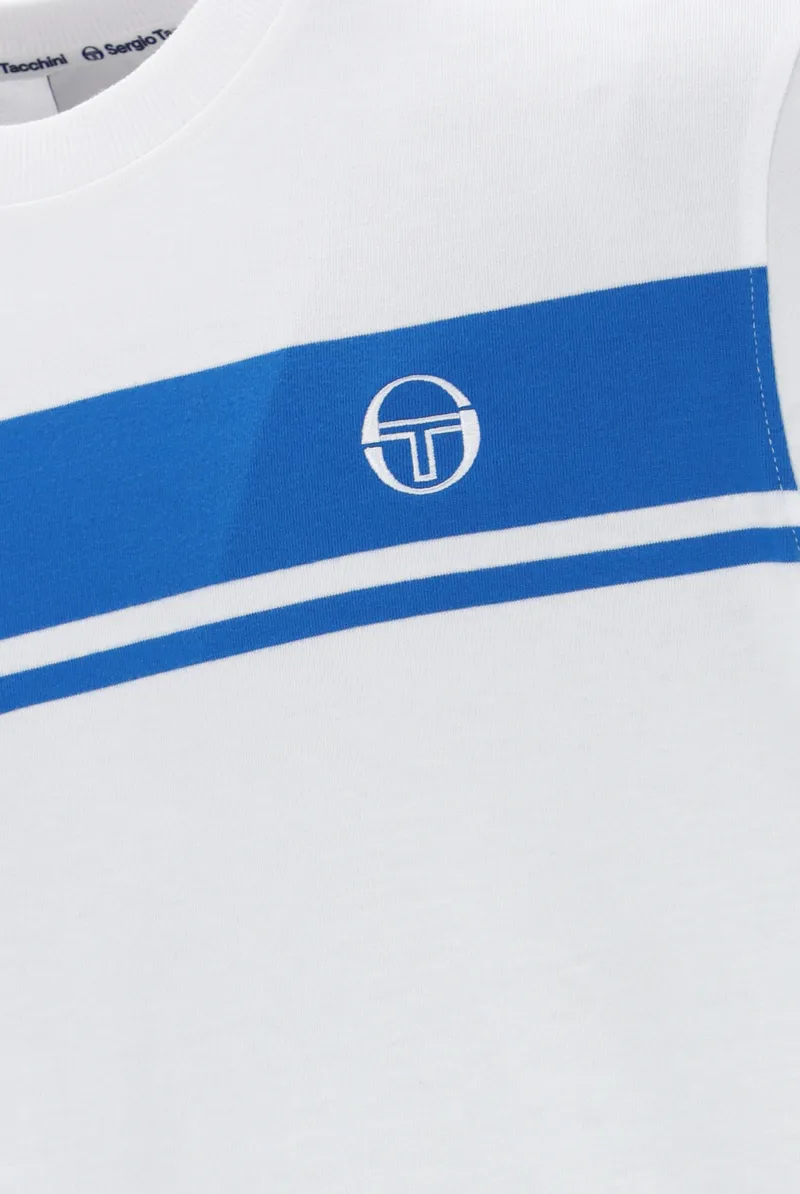 Sergio Tacchini Masters T-shirt White / Princess Blue-3