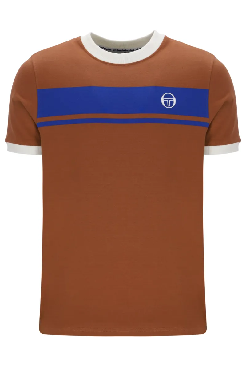 Sergio Tacchini Masters T-shirt Mocha / Nautical Blue