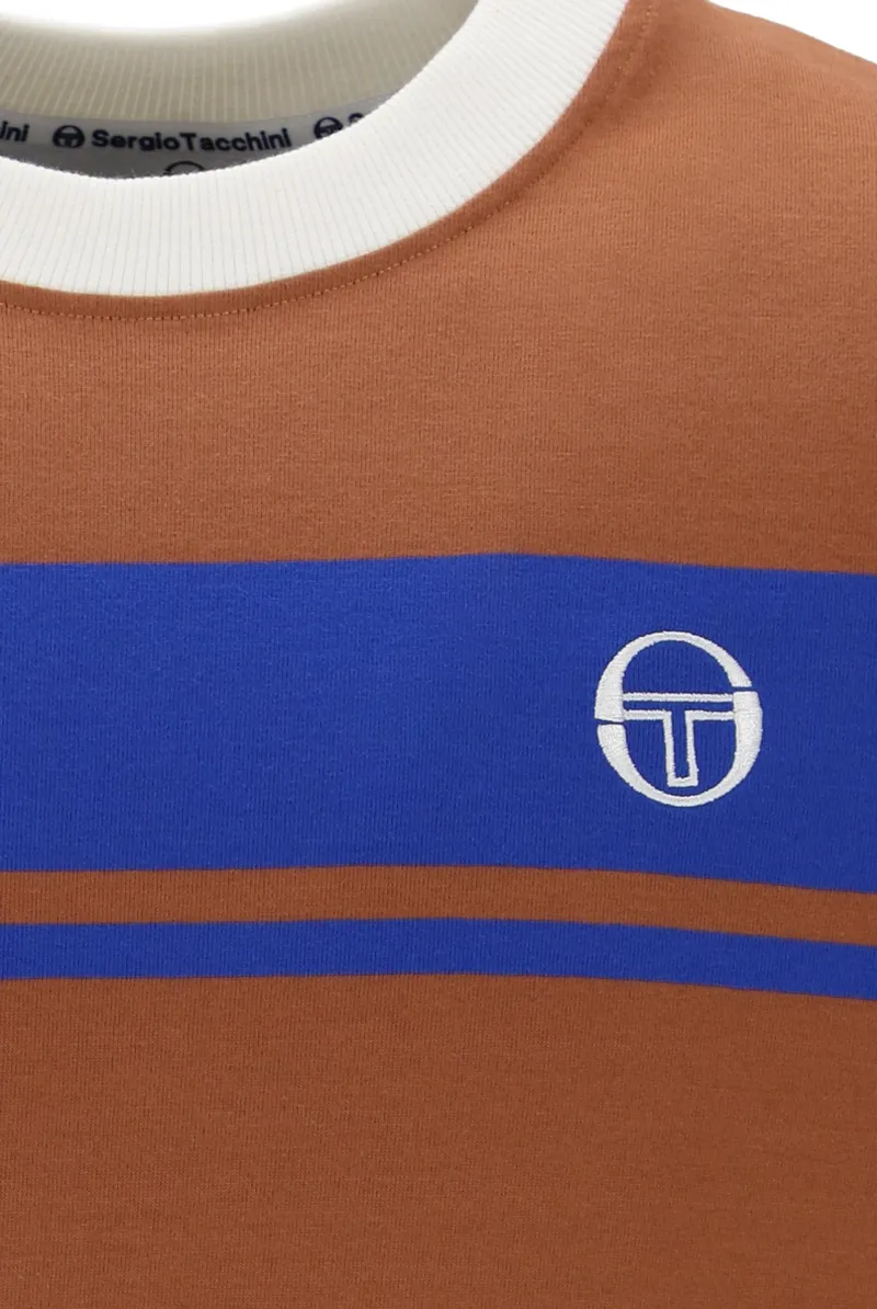 Sergio Tacchini Masters T-shirt Mocha / Nautical Blue-1
