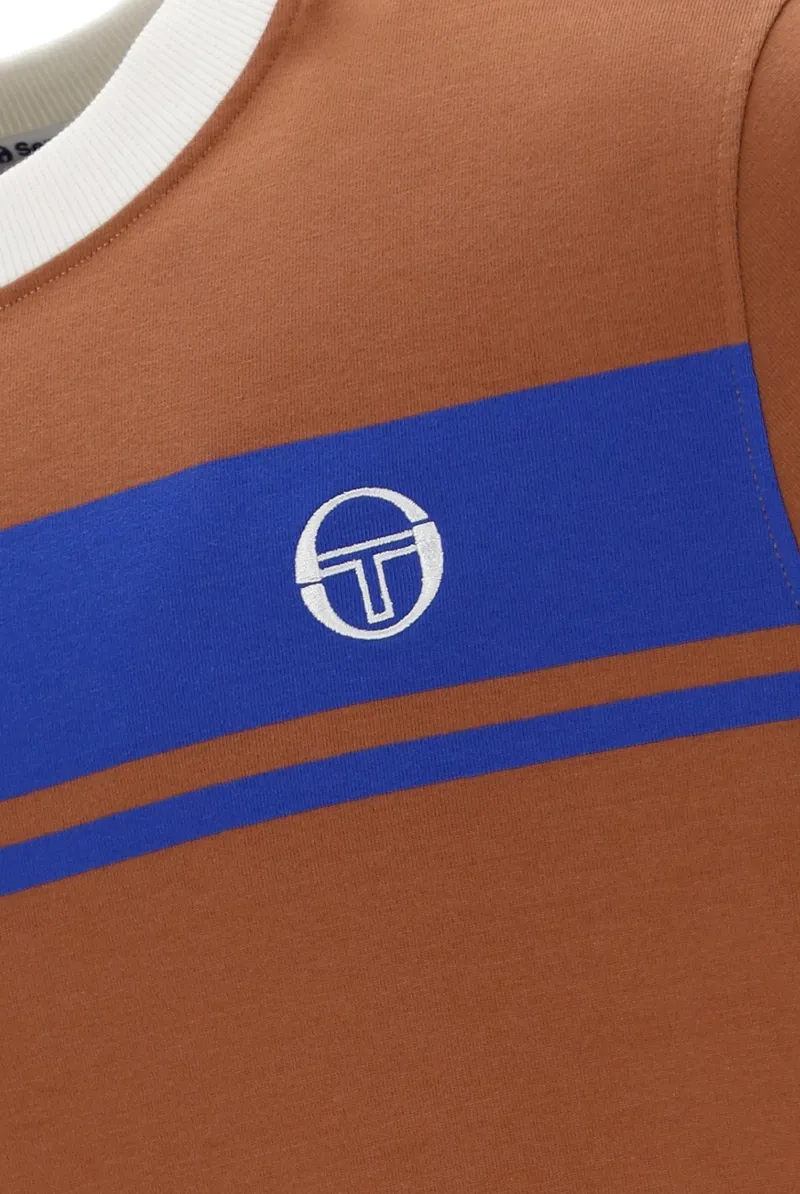 Sergio Tacchini Masters T-shirt Mocha / Nautical Blue-2