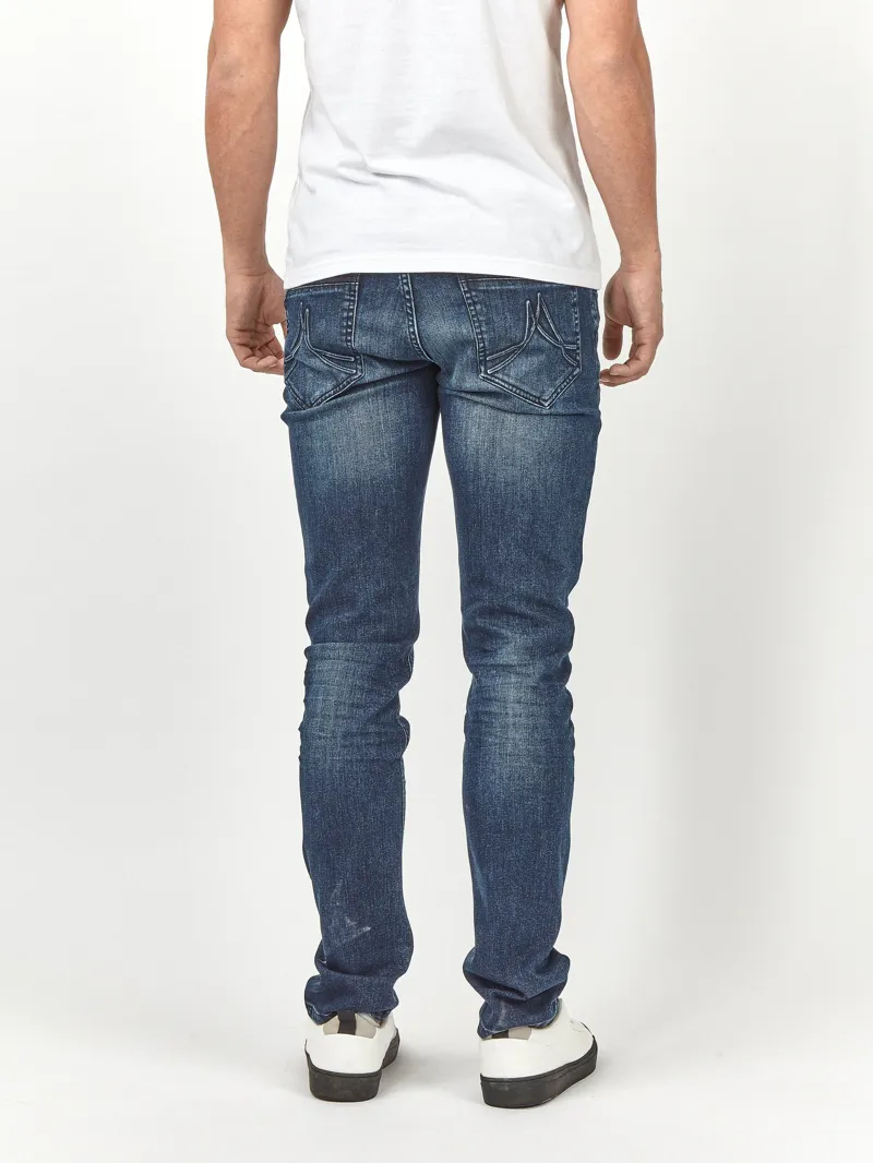 Mish Mash Harley 5 Pocket 1984 Tapered Fit Jean Mid Wash 40/30 ONLY-3