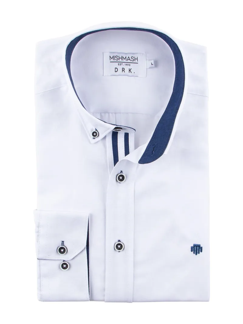 Mish Mash Summit Classic Oxford Shirt White-1