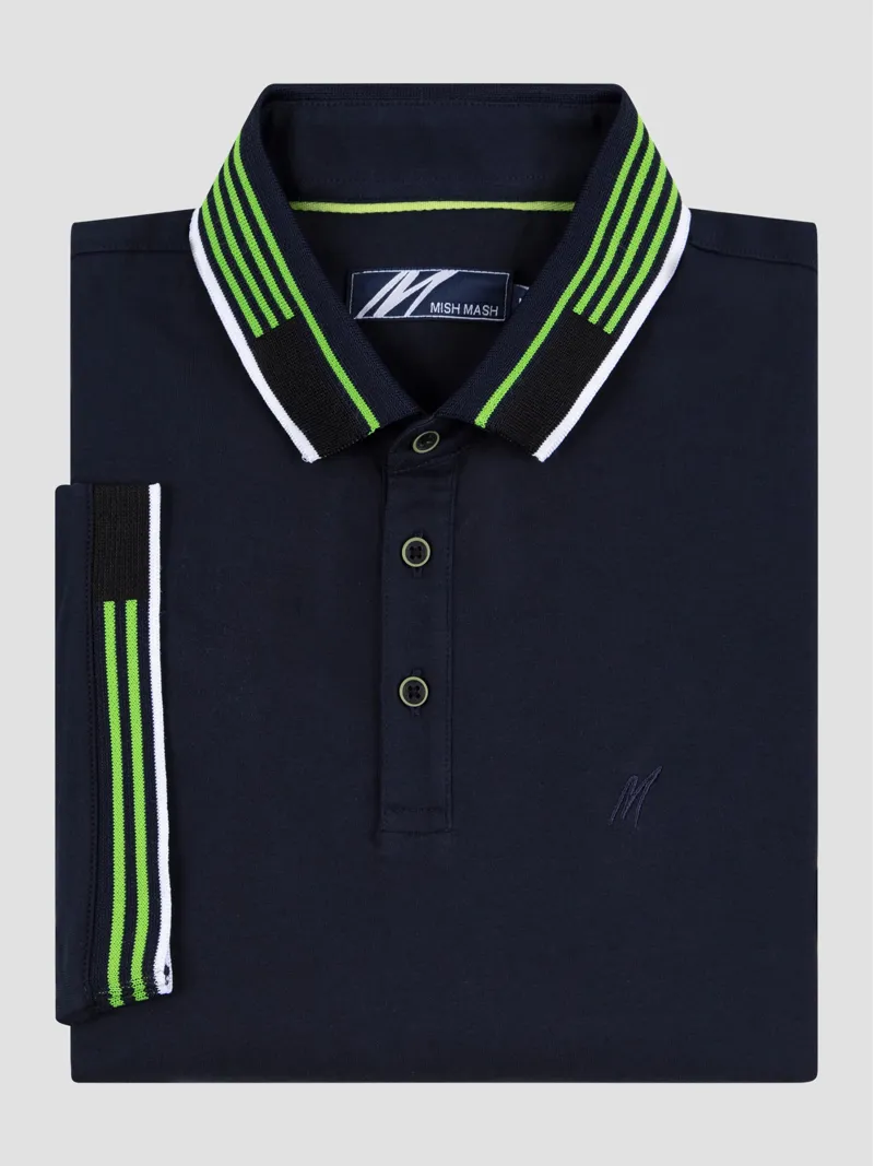 Mish Mash 2961 Oslo Polo T-shirt Navy/Green