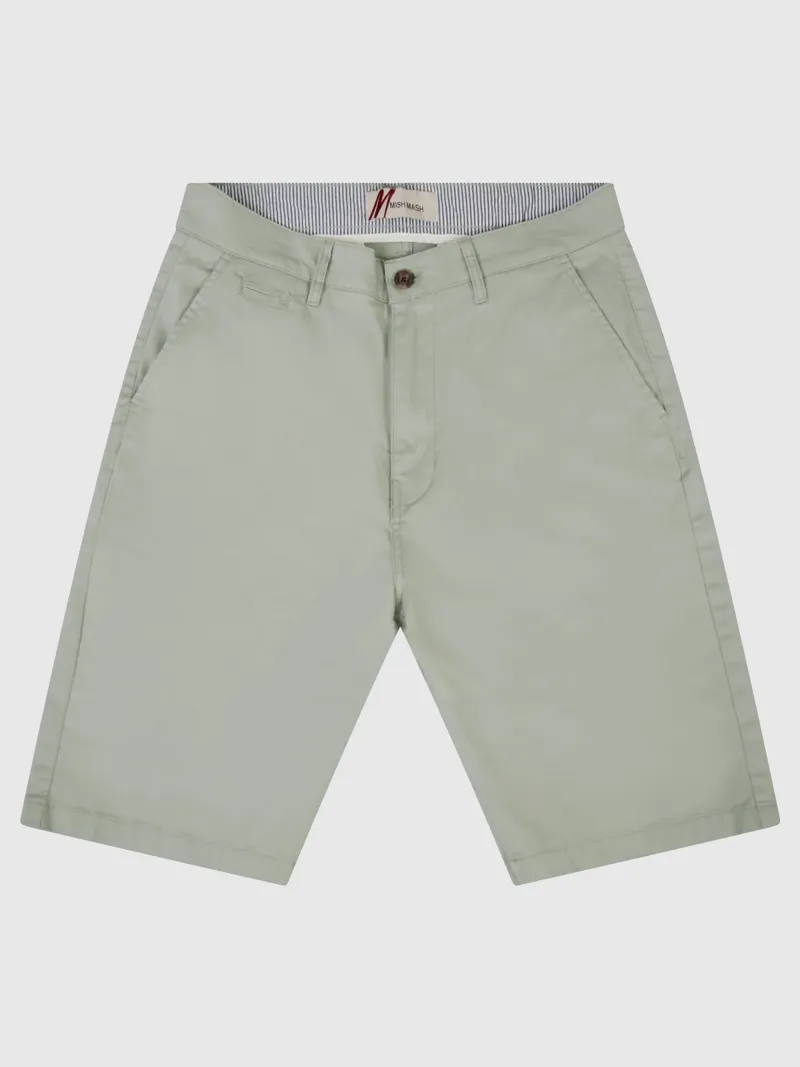 Mish Mash Weymouth Chino Shorts Mid Stretch Sage