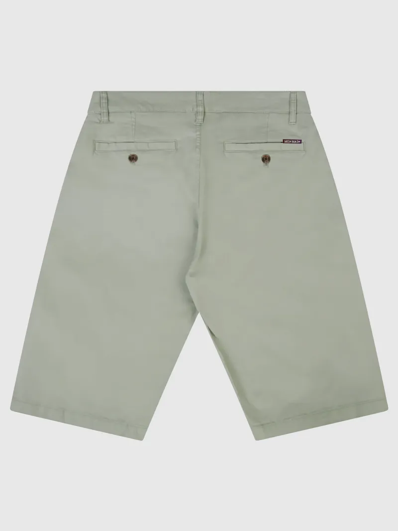 Mish Mash Weymouth Chino Shorts Mid Stretch Sage-1