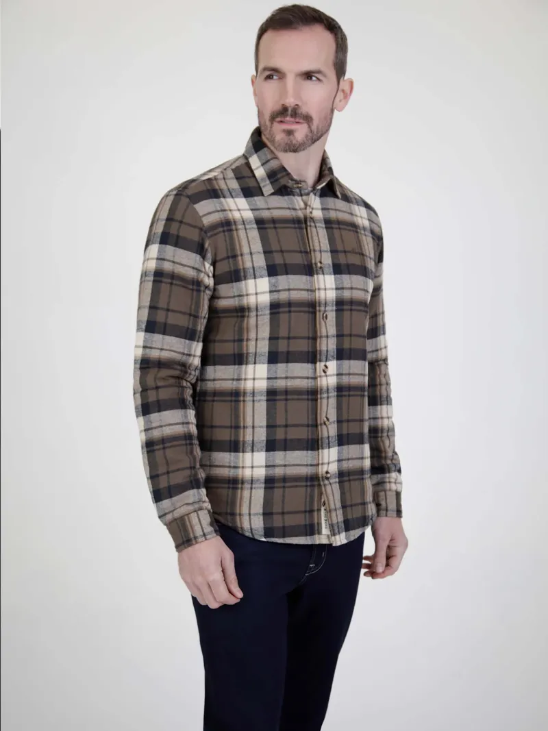Mish Mash Nettle Quilted Overshirt Mocca -1