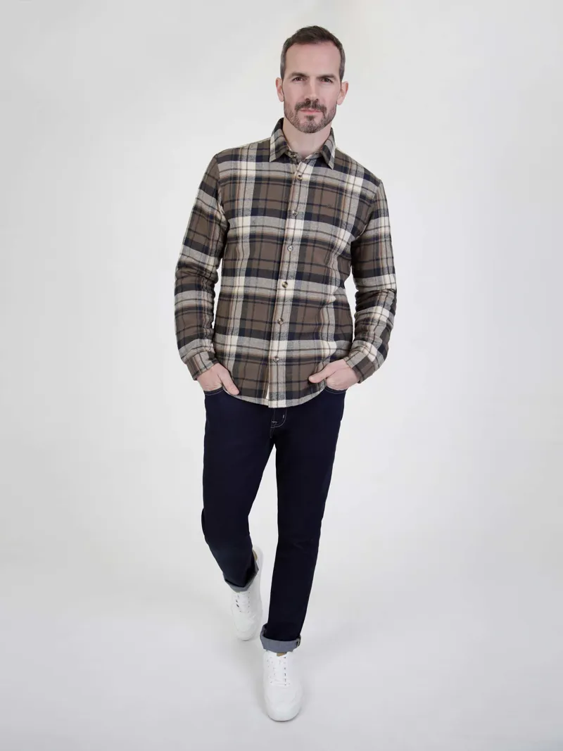 Mish Mash Nettle Quilted Overshirt Mocca -2