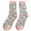 Miss Sparrow SKS500 Bamboo Paw Print Socks Grey