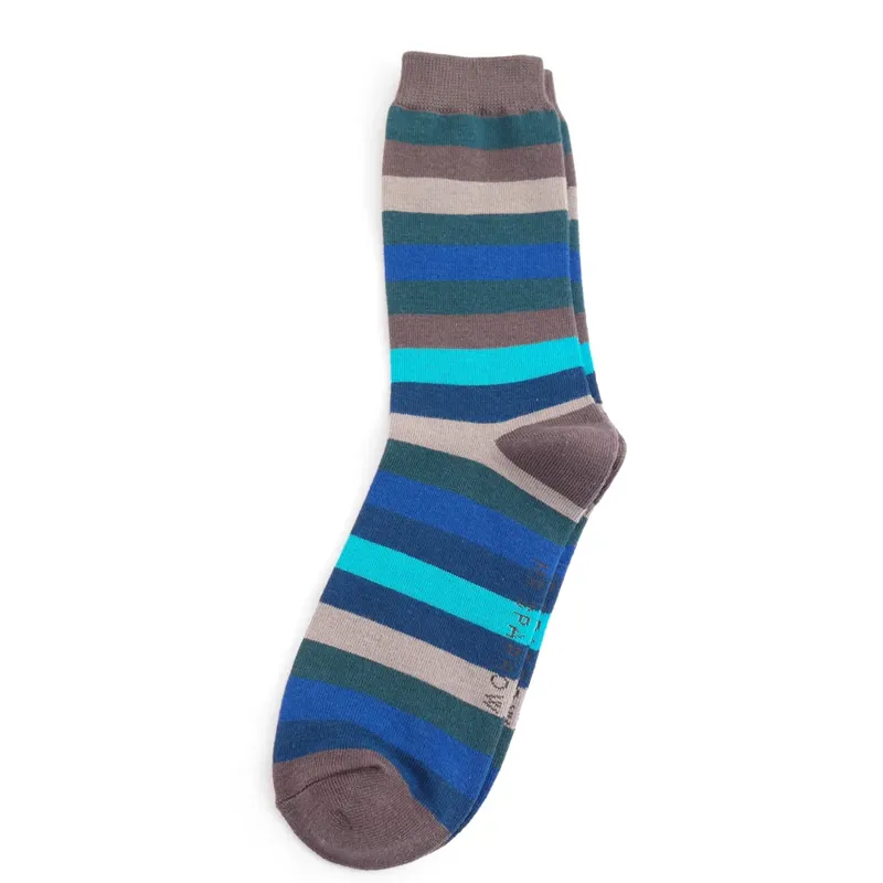Mr Heron MR054 Bamboo Socks Stripe Teal
