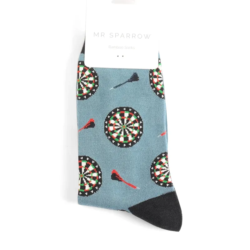 Mr Heron MR705 Bamboo Socks Darts Dartboard Denim-1