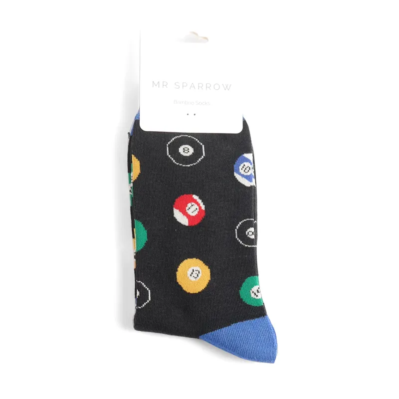 Mr Heron MR077 Bamboo Socks Pool Balls Black-1