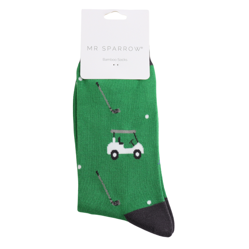 Mr Heron MR183 Bamboo Golfing Socks Green -1