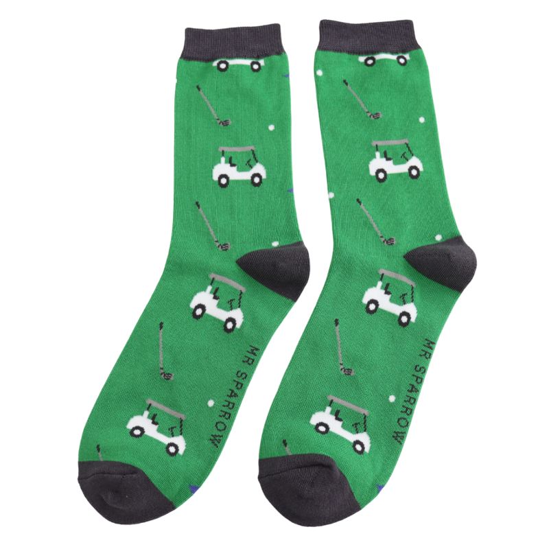 Mr Heron MR183 Bamboo Golfing Socks Green 