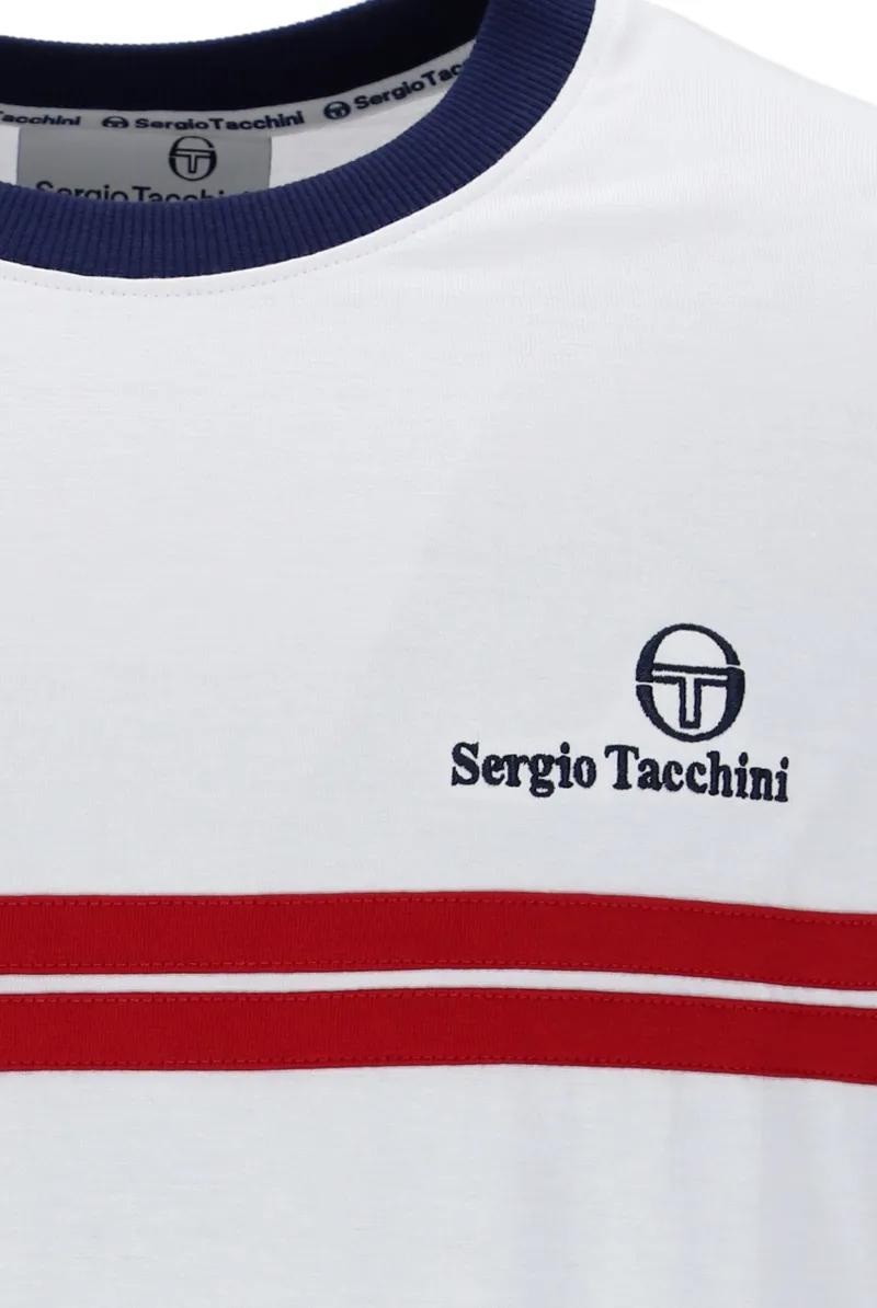 Sergio Tacchini New Supermac T-shirt White / Maritime / Rush-1