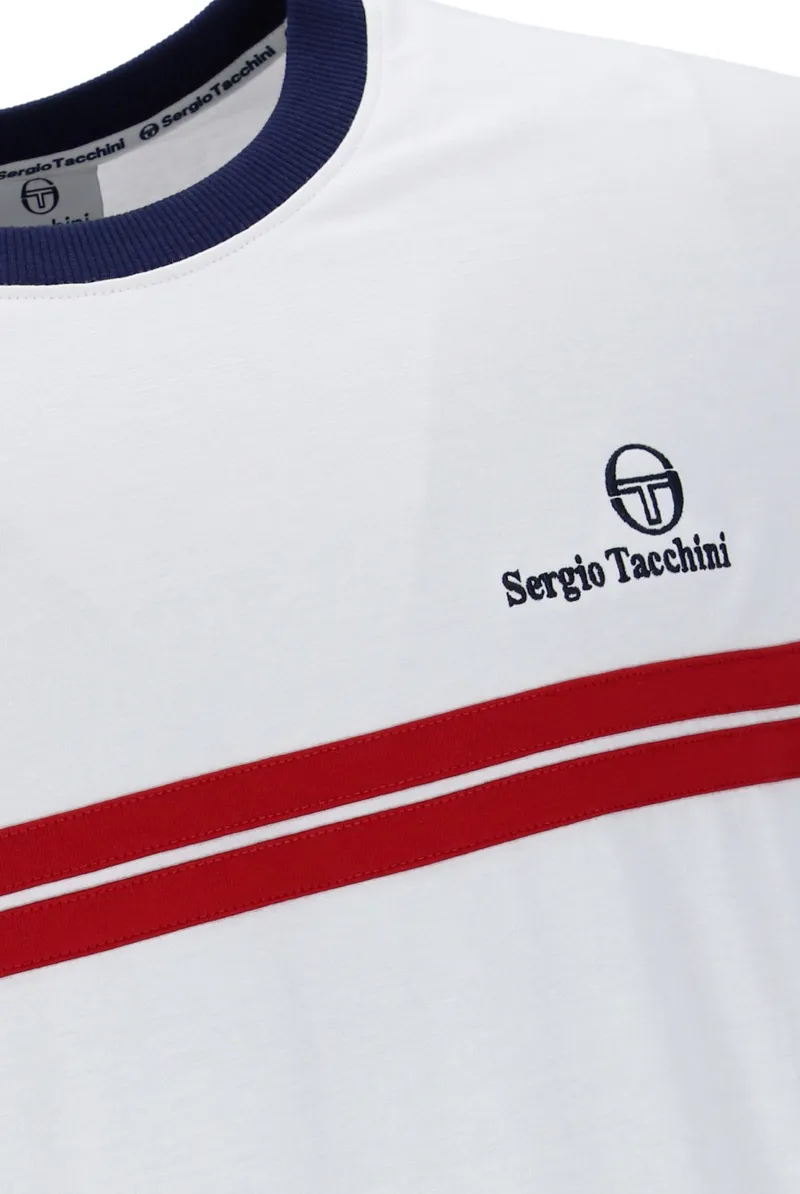Sergio Tacchini New Supermac T-shirt White / Maritime / Rush-2