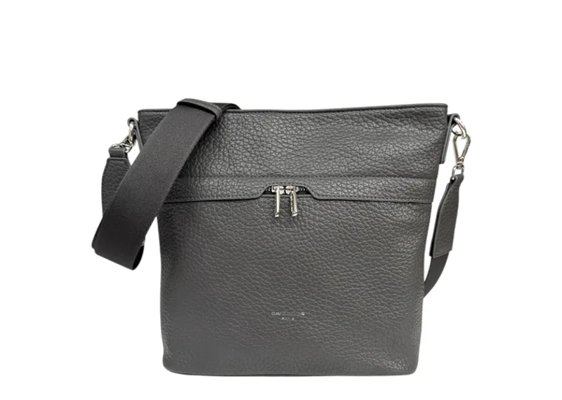 David Jones front double zip bag Dark Grey