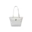 David Jones front zip handbag White
