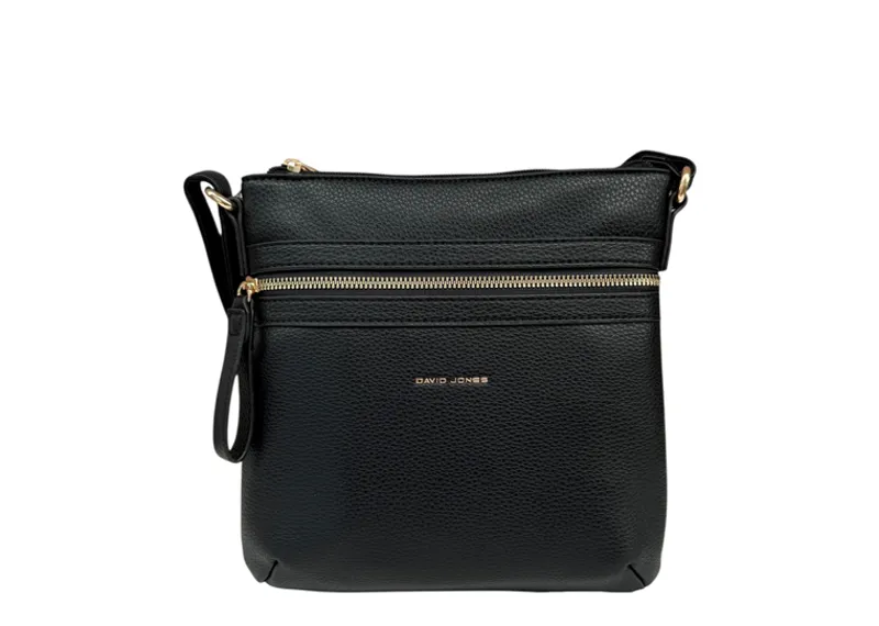 David Jones cross body full front zip Black