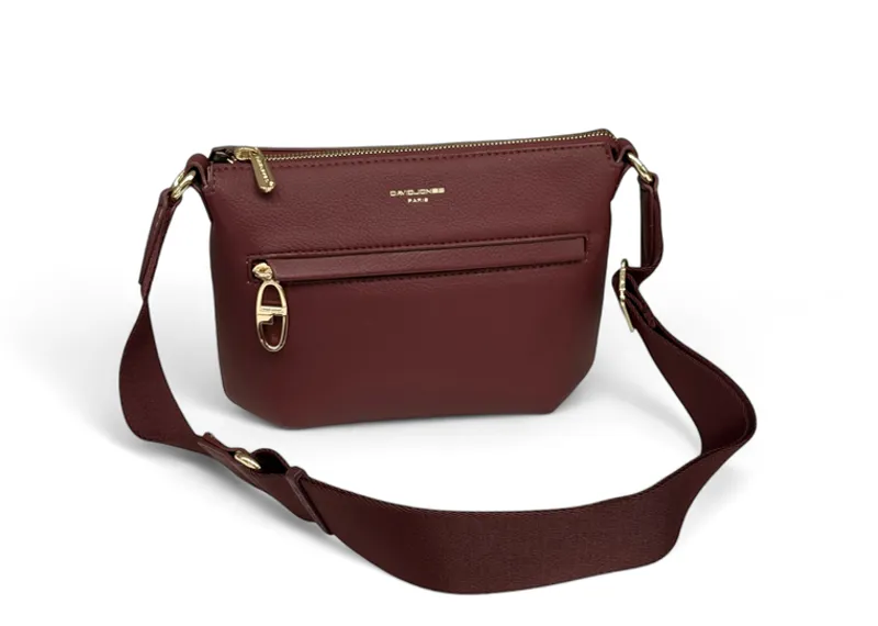 David Jones small bag wide strap Wine