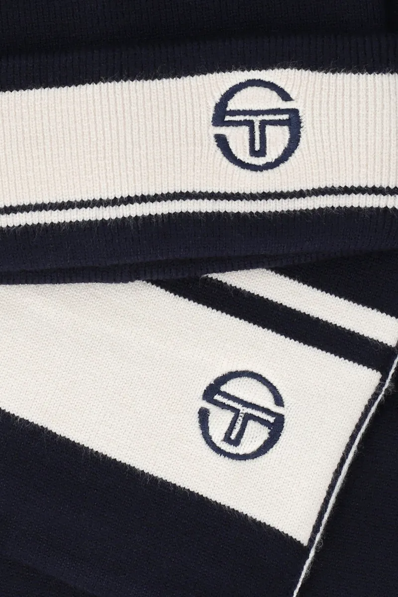 Sergio Tacchini Beanie and Scarf Box Set Maratime Blue / Gardenia-2