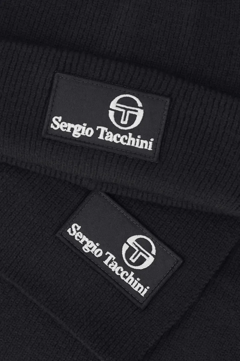 Sergio Tacchini Primo Beanie and Scarf Box Set Black-2