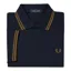 Fred Perry M3600-R63 Polo T-shirt Navy / Caramel / Caramel