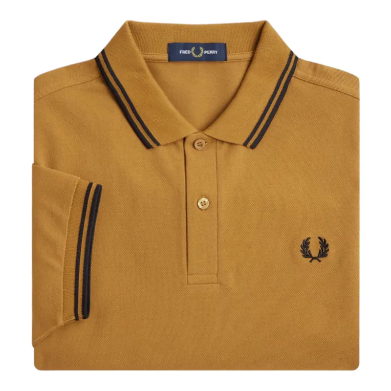 Fred Perry M3600-T59 Polo T-shirt Caramel / Black  XXXL ONLY