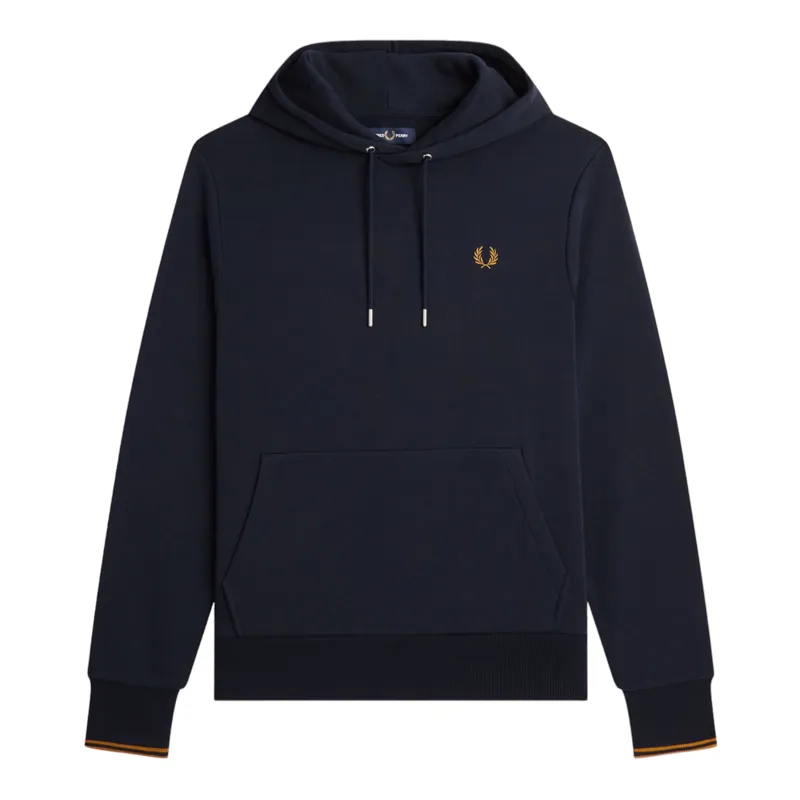 Fred Perry Overhead Tipped Hoodie Navy / Caramel XXL ONLY LAST ONE