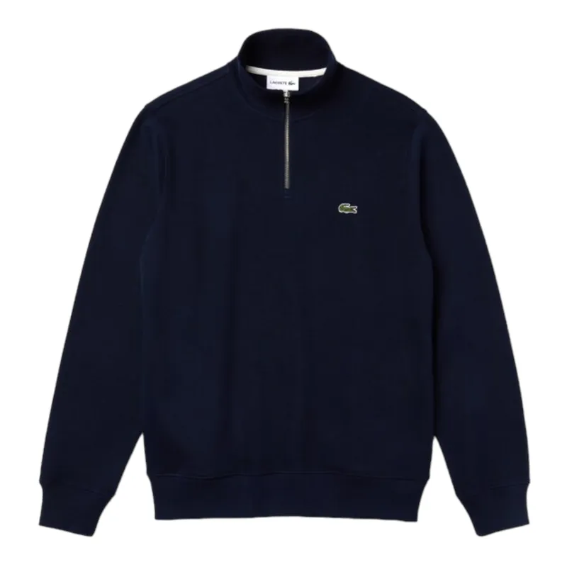 Lacoste Zip Neck Sweatshirt Navy