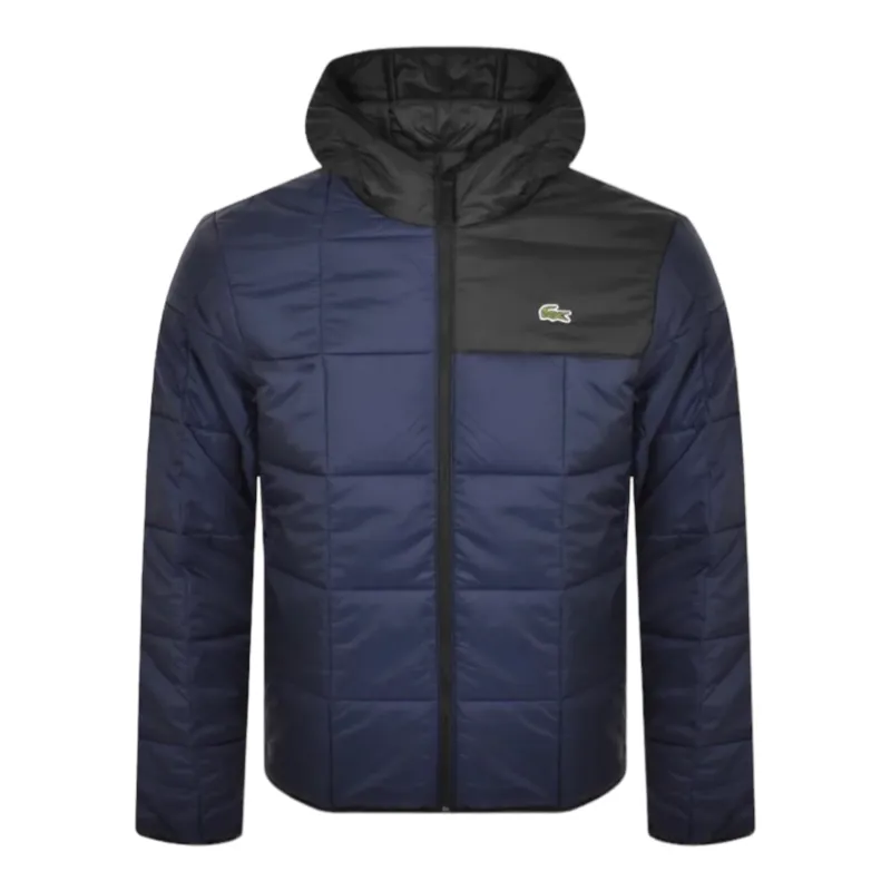 Lacoste Padded Hooded Puffer Jacket Navy / Black