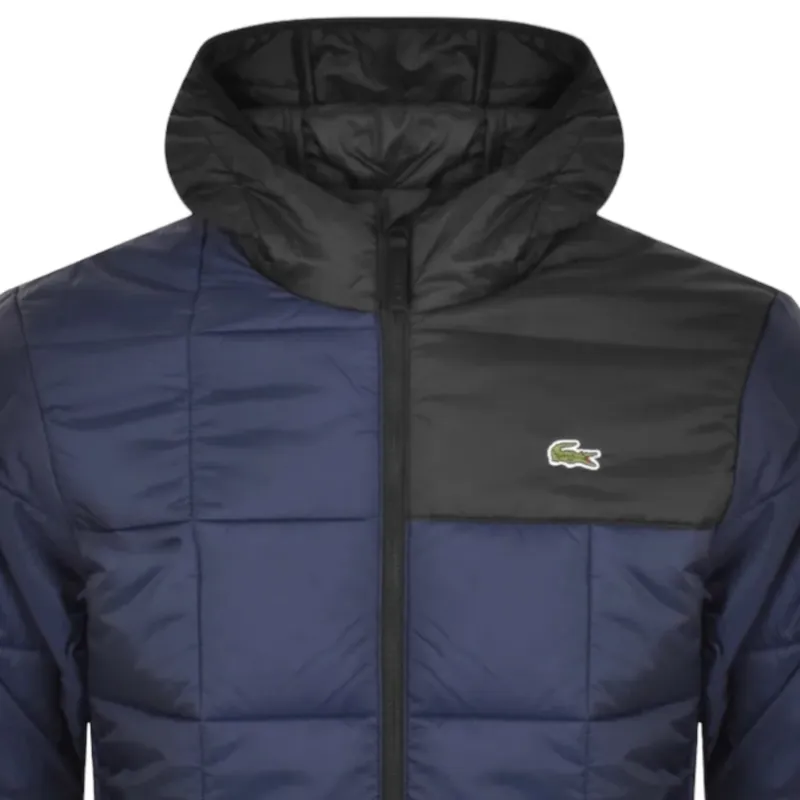 Lacoste Padded Hooded Puffer Jacket Navy / Black-2