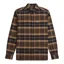 Fred Perry Brushed Tartan Shirt Burnt Tobacco XL and XXL ONLY