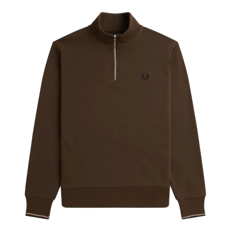 Fred Perry Half Zip Sweatshirt Burnt Tobacco XXL ONLY LAST ONE