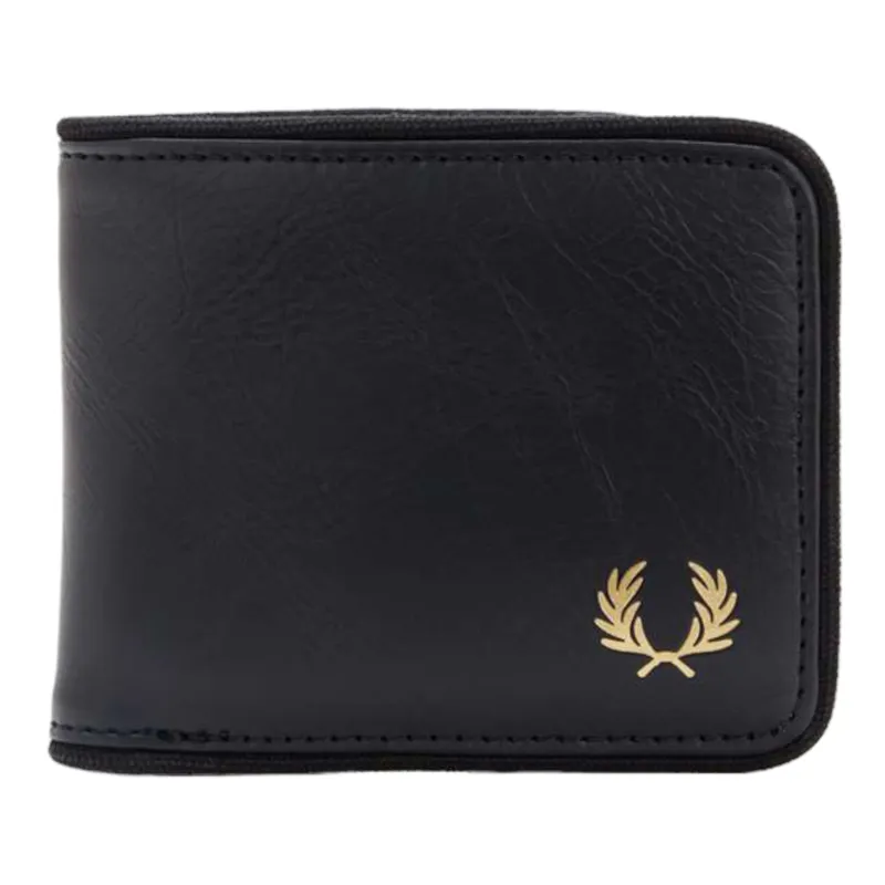 Fred Perry Tonal Billfold Wallet Black