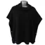 Goose Island cowl neck poncho top Black