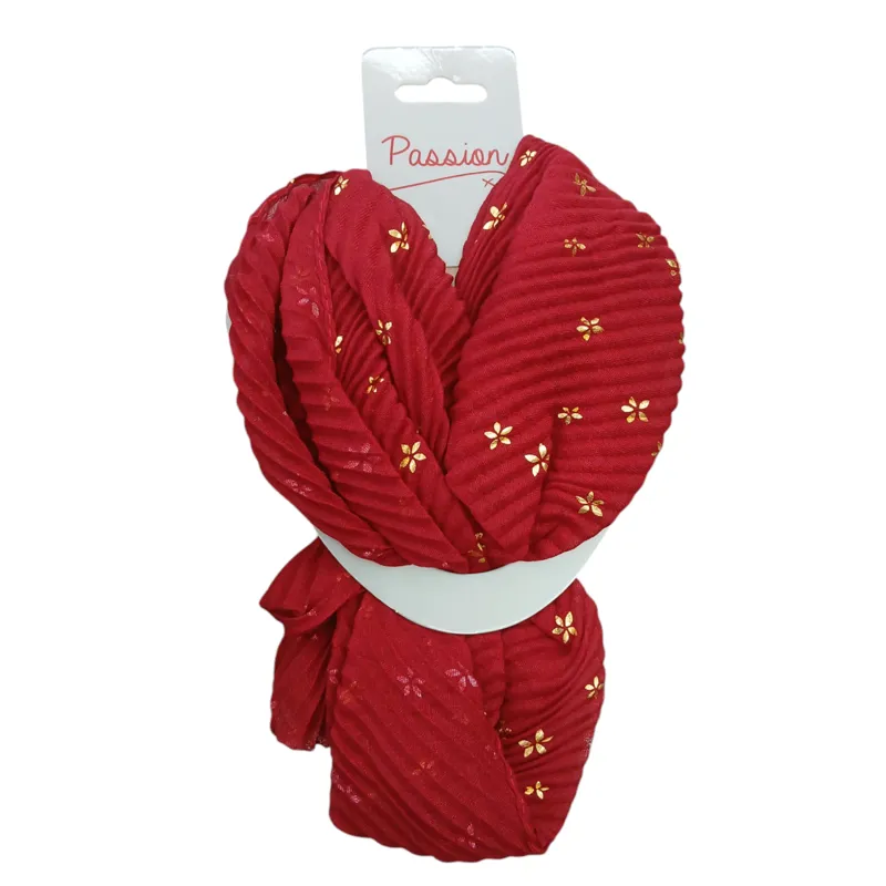 Passion Accessories magnetic flower scarf Burgundy