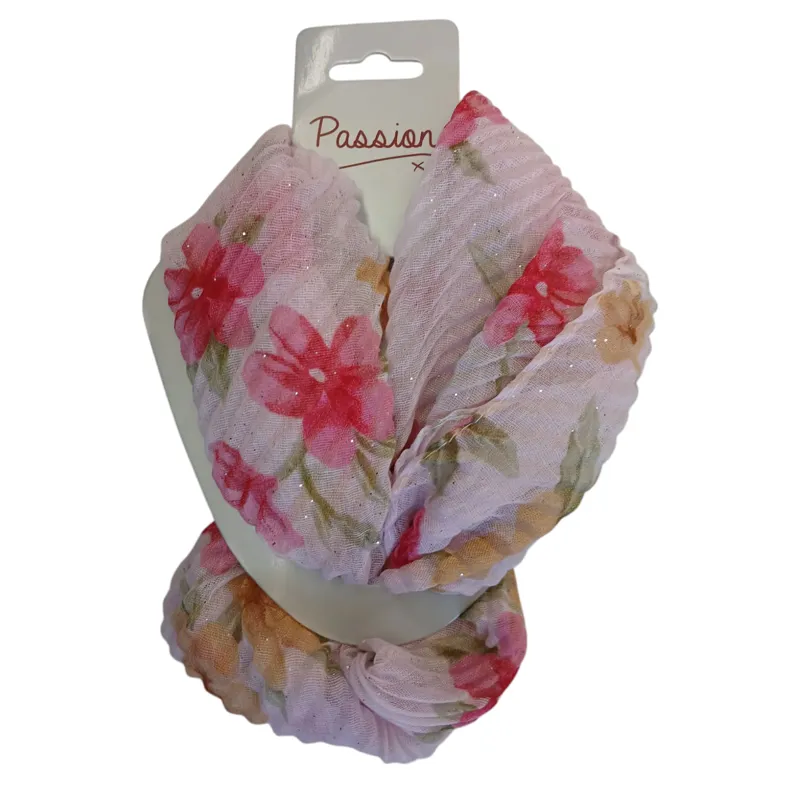Passion Accessories floral print magnetic scarf Pink