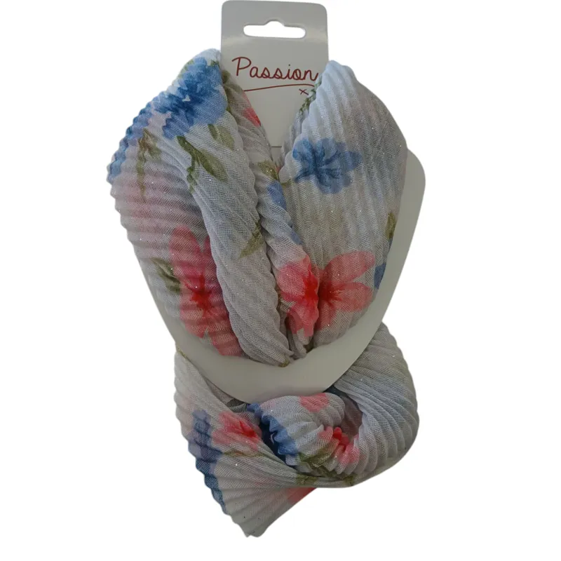 Passion Accessories floral print magnetic scarf Grey