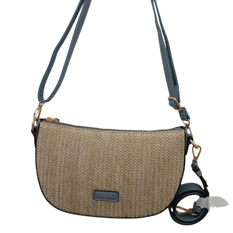 David Jones hessian bag Blue
