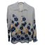 Goose Island floral stripe shirt Blue