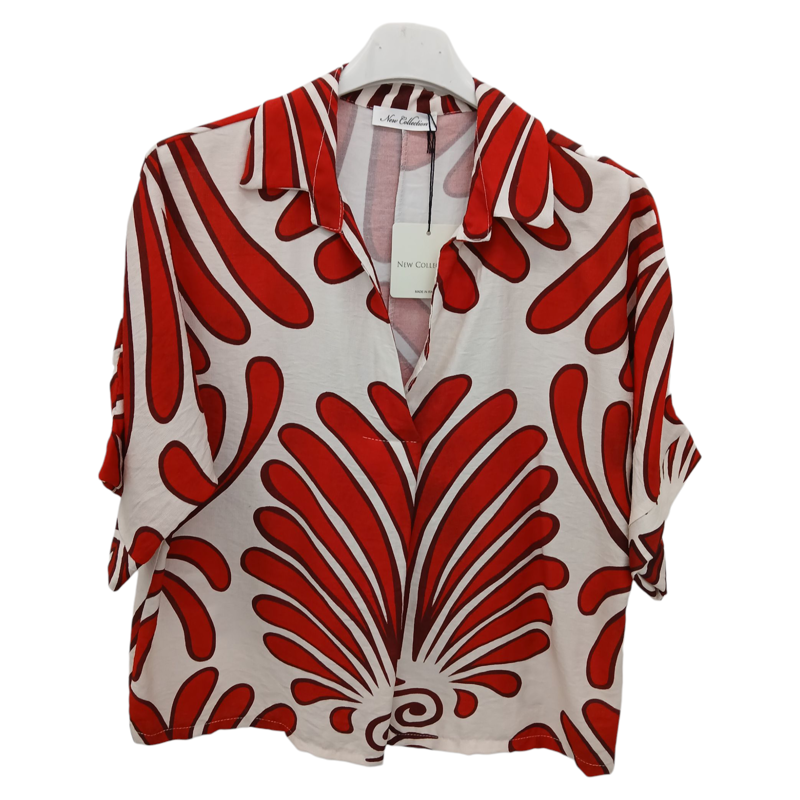 Paradiso abstract blouse Red
