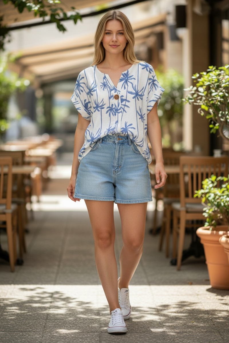 Paradiso palm tree top Blue-1