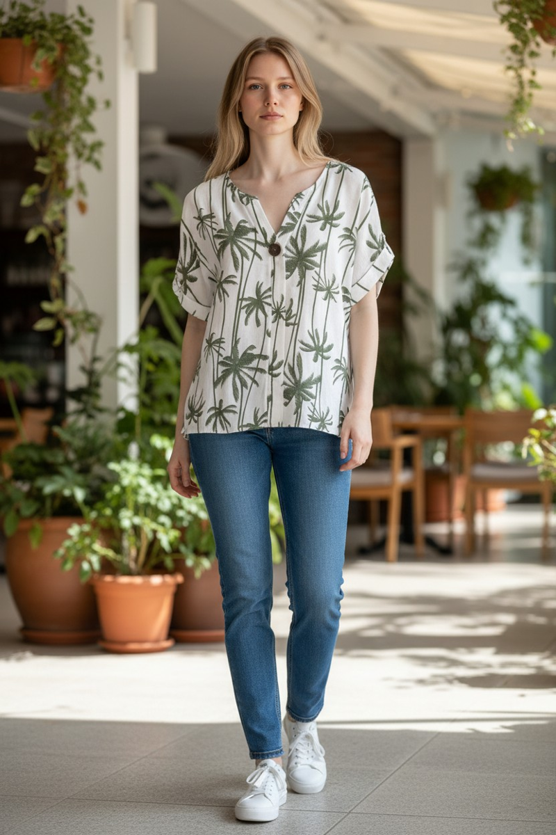 Paradiso palm tree top Green