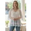 Goose Island embroidered floaty top White