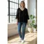 Goose Island embroidered floaty top Black