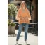 Goose Island embroidered floaty top Peach