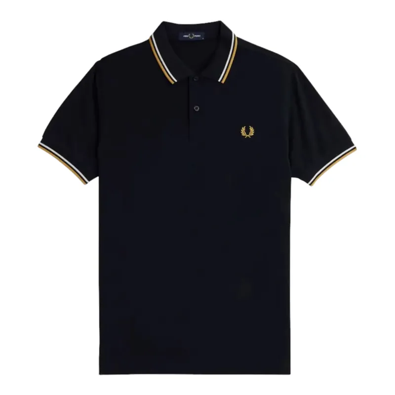 Fred Perry M3600-W53 Polo T-shirt Navy / Ecru / Honeycomb