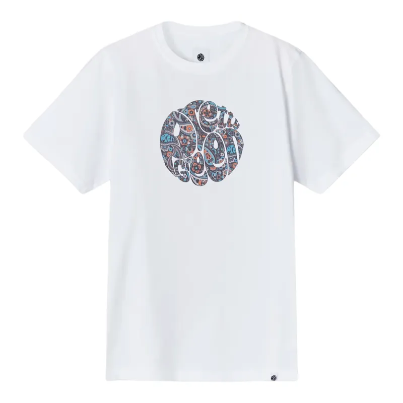 Pretty Green Wonderwall Paisley Logo T-shirt White